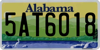 AL license plate 5AT6018