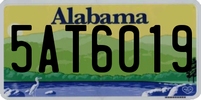 AL license plate 5AT6019