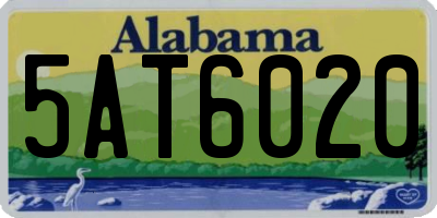 AL license plate 5AT6020
