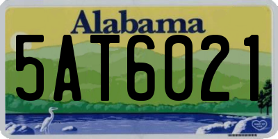 AL license plate 5AT6021