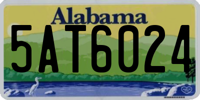 AL license plate 5AT6024