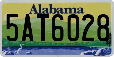 AL license plate 5AT6028