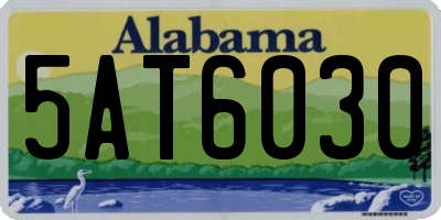 AL license plate 5AT6030