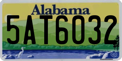 AL license plate 5AT6032