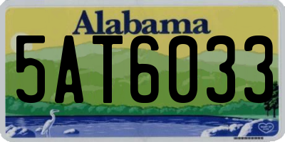 AL license plate 5AT6033