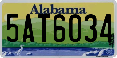 AL license plate 5AT6034
