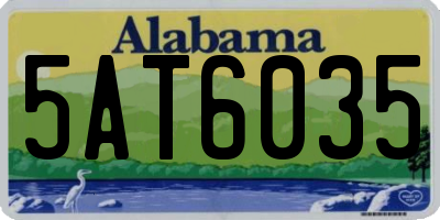 AL license plate 5AT6035