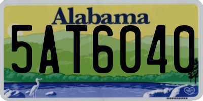AL license plate 5AT6040