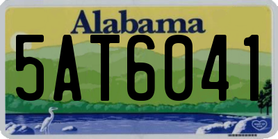 AL license plate 5AT6041