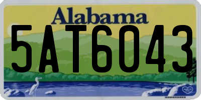 AL license plate 5AT6043