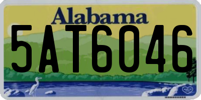 AL license plate 5AT6046