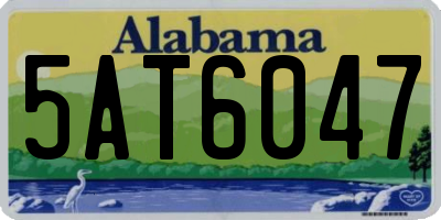 AL license plate 5AT6047
