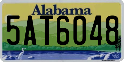 AL license plate 5AT6048