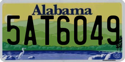 AL license plate 5AT6049