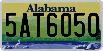 AL license plate 5AT6050