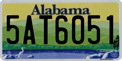 AL license plate 5AT6051