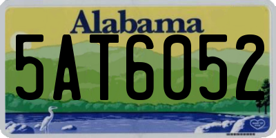 AL license plate 5AT6052