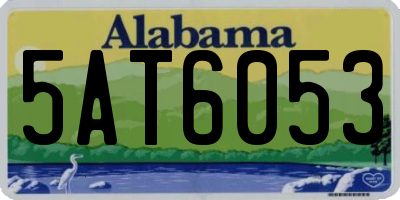 AL license plate 5AT6053