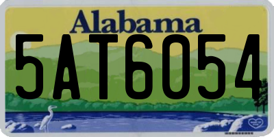 AL license plate 5AT6054
