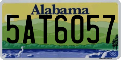 AL license plate 5AT6057