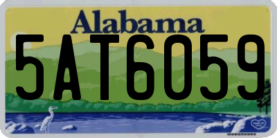 AL license plate 5AT6059