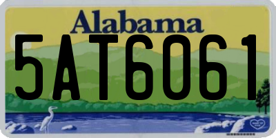 AL license plate 5AT6061