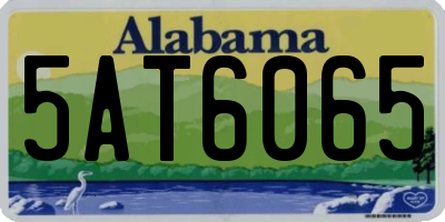 AL license plate 5AT6065
