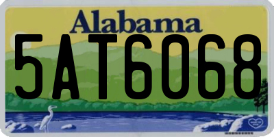 AL license plate 5AT6068