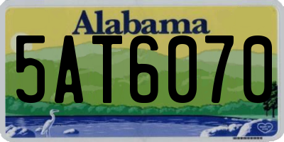 AL license plate 5AT6070