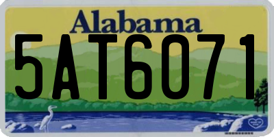 AL license plate 5AT6071