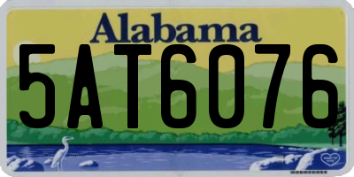AL license plate 5AT6076