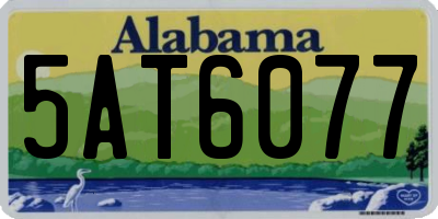 AL license plate 5AT6077