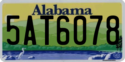 AL license plate 5AT6078