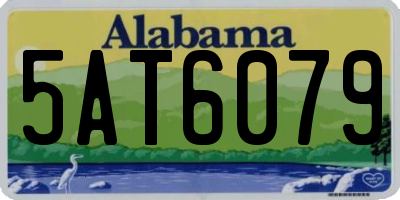 AL license plate 5AT6079