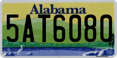 AL license plate 5AT6080