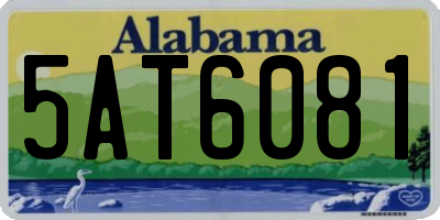 AL license plate 5AT6081