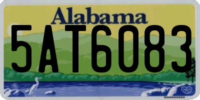 AL license plate 5AT6083