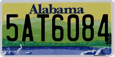 AL license plate 5AT6084