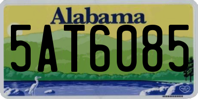 AL license plate 5AT6085