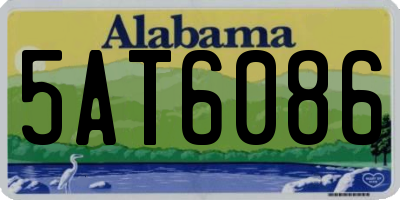 AL license plate 5AT6086