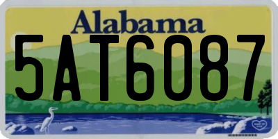 AL license plate 5AT6087