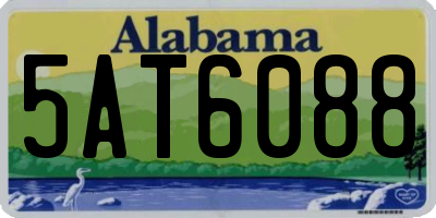 AL license plate 5AT6088