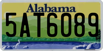 AL license plate 5AT6089