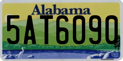 AL license plate 5AT6090