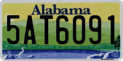 AL license plate 5AT6091