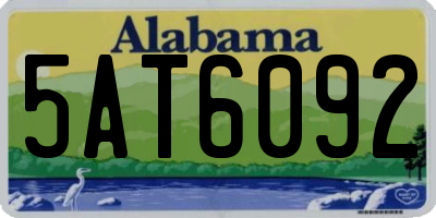 AL license plate 5AT6092