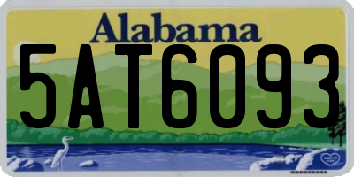 AL license plate 5AT6093
