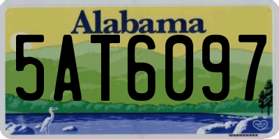 AL license plate 5AT6097