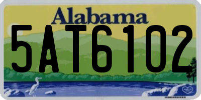 AL license plate 5AT6102