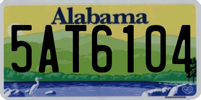AL license plate 5AT6104